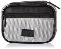 Fashion Smart Men's 7-Day Compartment Pill Box Zip Case with Outer Pocket, Silver