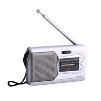 AM/FM Mini Radio, Universal Slim AM/FM Pocket Radio Portable Stereo Speakers Receiver Music Player Radio Built in Speaker