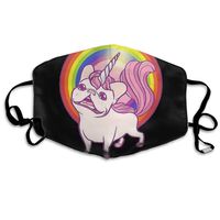 AAA.Yongfugui Rainbow Bulldog Unicorn,Face Masks Breathable Dust Filter Masks Mouth Cover Masks with Elastic Ear Loop Fashion Outdoor Face Masks with Design