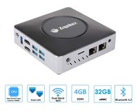 Zignbox GL0132 Fanless Mini PC Intel Gemini Lake N4000 CPU Up to 2.6GHz 4GB LPDDR4 32GB eMMC Dual HDMI Dual LAN NO OS Thin