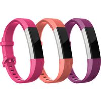 RedTaro Bands Compatible with Fitbit Alta HR/Alta-Pack of 3(Purple,Teal,Coral) Large,Adjustable Replacement Accessory Bands/Straps for Fitbit Alta HR/Alta for Women/Men(no Fitbit Fitness Tracker)