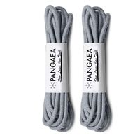 [2Pair Pack] Waxed Round Oxford Shoe Laces for Dress Shoes Chukka 3/32Inch Thin(#06 Light Gray,34in (86cm))