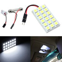 Ecosin Fashion 18 SMD 5050 LED T10 BA9S Dome Festoon Car Interior Light Panel Lamp 12V