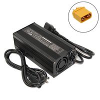50.4V 6A Charger 12S 44.4V E-Bike Li-ion Battery Smart Charger Lipo/LiMn2O4/LiCoO2 Battery Charger with Fan Aluminum Case (50.4V6A XT60)