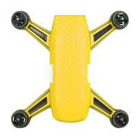 GBSELL Luxury Carbon Fiber Skin Wrap Waterproof Stickers For DJI SPARK Accessories (Yellow)