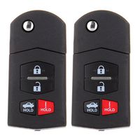 ECCPP Replacement fit for Uncut 315 MHz Keyless Entry Remote Flip Car Key Transmitter Fob Mazda KPU41788 (Pack of 2)