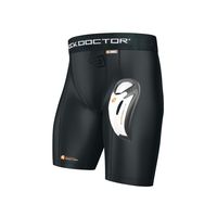 Shock Doctor Men's Core Compression Short with Bio-Flex Cup - Boys - X-Large - Black