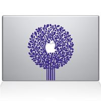 The Decal Guru 2064-MAC-11A-DB Tree of Life Topiary Decal Vinyl Sticker, Dark Blue, 11\" MacBook Air