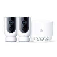 TP-Link Kasa 2 Camera Home Security System Wireless Outdoor & Indoor | Siren | Night Vision | HD 1080p | Motion Detection | Rechargable | Works w/Alexa and Google (KC300S2)