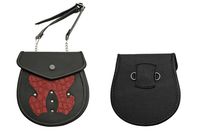 SZCO Supplies Red Backing Leather Sporran