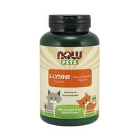 NOW Pet Health, L-Lysine Supplement, Powder, Formulated for Cats, NASC Certified, 8-Ounce
