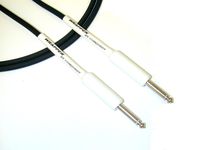 Conquest Sound W 18W 18-Feet Hi-Definition Instrument/Guitar Cable with Neutrik Plugs, White Heat Shrink