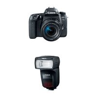 Canon EOS 77D EF-S 18-55 IS STM Kit + Canon Speedlite 470EX-AI