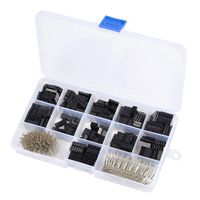 Eiechip 620pcs Pitch Connector 2.54mm, Cable Jumper Wire Pin Header Housing Kit, Male Crimp Pins+Female Pin Terminal Connector Female Pin Header Connector Kit