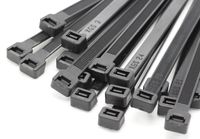 Mcombo 100 PCS Pack 47 inch Black Network Cable Cord Wire Tie Strap 175 Lbs Zip Nylon