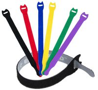 Reusable Cable Ties 1/2" x 8" for Cable Management and Organizing Cords - 60 Pack (Color)