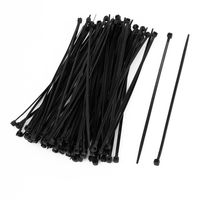 uxcell Electrical Cable Tie Wrap Nylon Fastening, 100 Pcs, 150mm x 3mm, Black