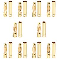 Hobbypark 10 Pairs Female Male 4mm 4.0mm Gold Bullet Connector Plug for RC Battery ESC Motor Wire Plug