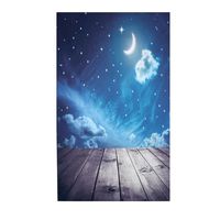 SCASTOE Moon Star with Wood Floor Background Photography Backdrop Studio Photo Props