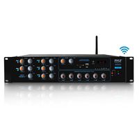 Wireless Bluetooth Power Amplifier System - 4200W 6CH Powered Rack Mount Portable Surround Sound Multi Zone Audio Home Stereo Receiver Box w/RCA, USB, AUX - for Speaker, PA, Theater - Pyle PT6000CH