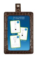 Cosco MyID Badge Holder for Key Cards and ID Cards, Crocodile Brown, 4 x 2.5 Inches (075020)
