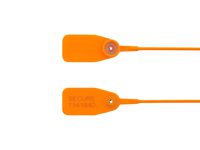 SecureTM Cable Ties 12 1/2 Inch Standard Orange Pull Tight Plastic Seal with Steel Locking Piece - 100 Pack