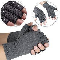 vinmax Arthritis Gloves, Cotton & Spandex Arthritis Rehabilitation Bumps Training Nursing Grip Gloves Open Finger Keep Hands Warm & Relieves Pain for Men & Women (Small)