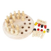 Fine Wooden Memory Match Stick Chess Game Children Kids Puzzle Educational Toys,Kid Intelligence IQ Brain Teaser Game (Multicolor)