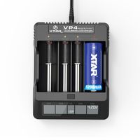 XTAR VP4 Intelligent LCD Battery Charger 4 Slots Li-ion USB Cable Charger with 0V Activation Function