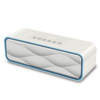 Portable Wireless Bluetooth Speaker,XPLUS Portable FM Radio MP3 Player,Hands-Free Calling Built-in Mic,Micro TF SD Card,USB Input,AUX Line-in Works with iPhone,iPad,Samsung and More(White)