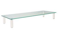 Kantek Glass Monitor Riser with 5mm Tempered Glass Platform and 40-Pound Capacity, 3.25-Inch x 8.25-Inch x 22-Inch, Clear Glass (MS370)