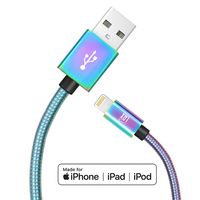 LAX iPhone Charger Lightning Cable - MFi Certified Lightning to Mesh USB Cord (4ft) Compatible with Latest iOS Including iPhone 11 Pro Max/ 11 Pro/ 11/ XS Max/XS/XR/X/ 8/ 8Plus, iPads, iPods & More