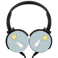 Hidui Heavy Bass Headphone Lamb Star Balloon Surround Sound High Fidelity Stereo Rotation Axis Design Portable Wired Headset for Adult's Or Child's