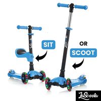 Scooter for Kids Scooters 3 Wheeled Scooter 3 Wheel Scooter for Kids Ages 2-12 (Blue)