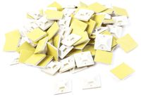 Uxcell Cable Wire Tie Self Adhesive Type Base, 30 x 30mm, 100 Pcs, White