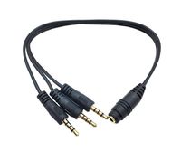 3.5mm Audio Splitter Cable, Qaoquda 1FT Gold Plated 3.5mm (1/8") TRRS Female to 3 x 1/8" Male Stereo Audio Splitter Cable(4-Pole 1F/3M)