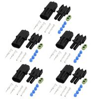 uxcell 5 Kits Sealed Waterproof Connector Kit for Car