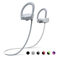 Letscom Bluetooth Headphones, Wireless 5.0 Earphones IPX7 Waterproof Sport Gym Running Workout in-Ear Earbuds w/Mic HD Stereo Sound 15Hrs Playtime Noise Cancelling Headsets - Upgraded Version