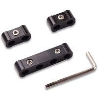 Kinstecks 3PCS Aluminum Engine Spark Plug Wire Separator Divider Organizer Clamp Kit for 8mm 9mm 10mm-Black