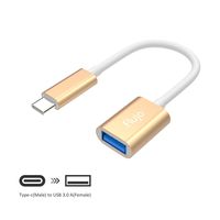 USB Type C Adapter, Flujo Aluminum USB C (Male) to USB 3.0 A(Female) Convert Connector with Keyring for Samsung Galaxy Note 8 S8 Plus for MacBook Pro 2016 12-inch and Other Type-C Devices.