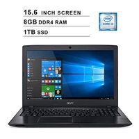 Acer 2019 Aspire E5 15.6 Inch FHD Laptop (Intel Dual Core i3-8130U up to 3.4 GHz, 8GB RAM, 1TB SSD, Intel HD Graphics 620, WiFi, Bluetooth, HDMI, DVD, Windows 10 Home)