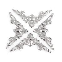 40Pcs Antique Metal Box Book Scrapbooking Albums Menus Corner Protectors Decorative Cover (40 Pcs, White)