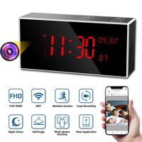 Hidden Camera, Monja PRO Spy Camera Clock, Real 1080P WiFi Cameras for Home, 160°Angle Wireless Nanny Cam, Superior 33FT IR Night Vision, Monitoring Detection, Loop Recording for Indoor Home Security