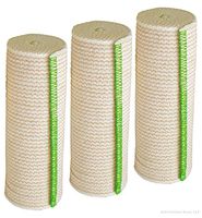 GT USA Organic Elastic Bandage Wrap (6" Wide, 3 Pack) | Hook & Loop Fasteners at Both Ends | Latex Free | Hypoallergenic Compression Roll for Sprains & Injuries