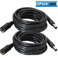 SIOCEN 5.5mm x 2.1mm Extension Cord,DC 12v Power Supply Adapter for CCTV Security Camera Surveillance Indoor Wireless IP Camera Dvr Standalone LED Strip,Car,12 Volt Male to Female Plug Cable 10ft