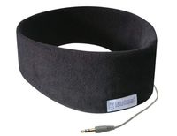 AcousticSheep SleepPhones Classic | Corded Headphones for Sleep, Travel, and More | The Original and Most Comfortable Headphones for Sleeping | Midnight Black - Fleece Fabric (Size M)