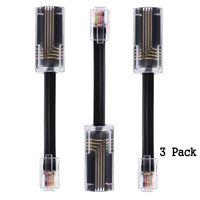 Telephone Cord Detangler, Landline Swivel Cord Untangler,Black Telephone Cord Detangler 360 Degree Extended Rotating Anti-tangle Telephone Cord Landline Cable