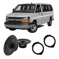 Compatible with Chevy Express 2008-2017 Front Door Factory Replacement Harmony HA-R65 Speakers