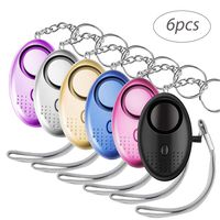 Siren Song Personal Alarm 140db for Women Kids Elderly and Girls, Safe Defense Personal Emergency Alarm Keychain with led Light, Protection Form Assault and Rape -Pack of 6