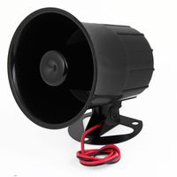 uxcell DC 12V 15W Replacing One Tone Car Security Alarm Siren Horn Black